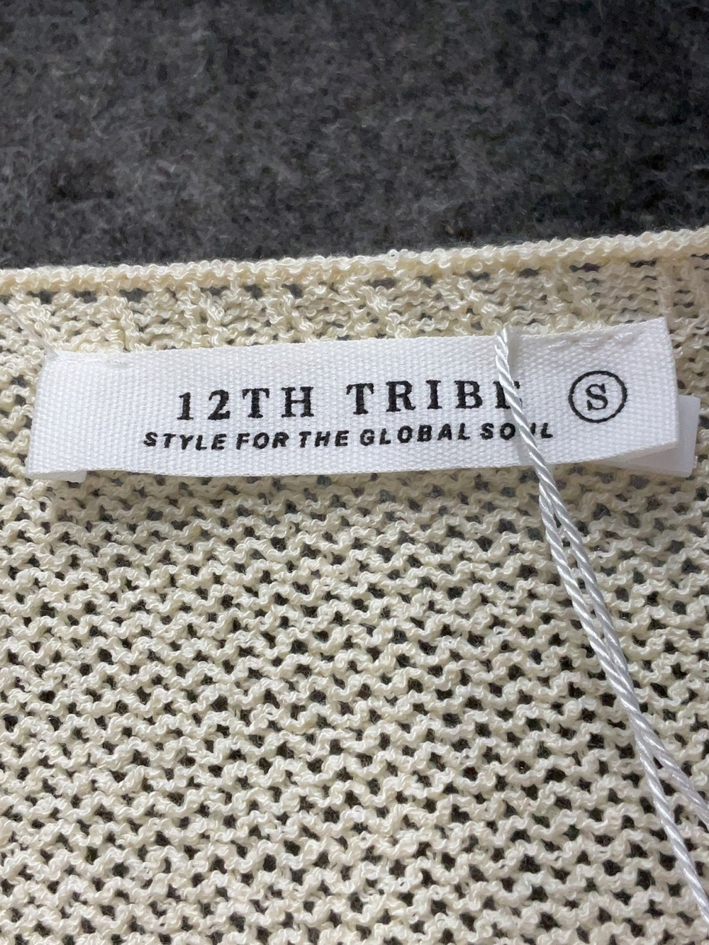 12th Tribe Alma Cream Knit Mini Dress - Size S - Picture 11 of 12